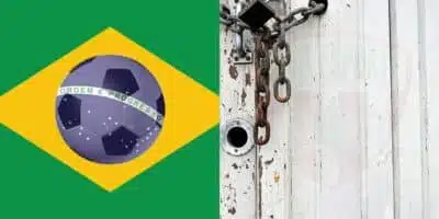 Brasil, futebol, Clube e portão fechado (Reprodução - Internet)