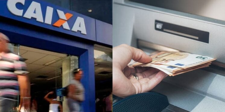 Caixa / Pessoa sacando dinheiro - Montagem TVFOCO