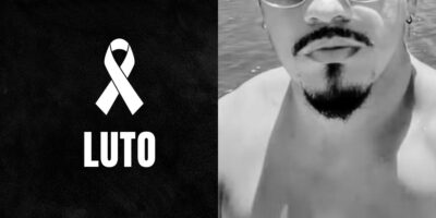 Cantor amado e imagem de luto - Foto Reprodução Internet