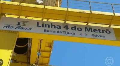 Obra do metrô que deveria ter sido entregue como legado da Rio 2016 está parada há 9 anos - Foto Jornal Nacional Obra do metrô que deveria ter sido entregue como legado da Rio 2016 está parada há 9 anos - Foto Jornal Nacional