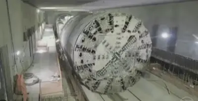 Obra do metrô que deveria ter sido entregue como legado da Rio 2016 está parada há 9 anos - Foto Jornal Nacional Obra do metrô que deveria ter sido entregue como legado da Rio 2016 está parada há 9 anos - Foto Jornal Nacional