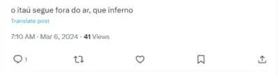 Clientes do Itaú expõe insatisfação com o banco - Foto App x