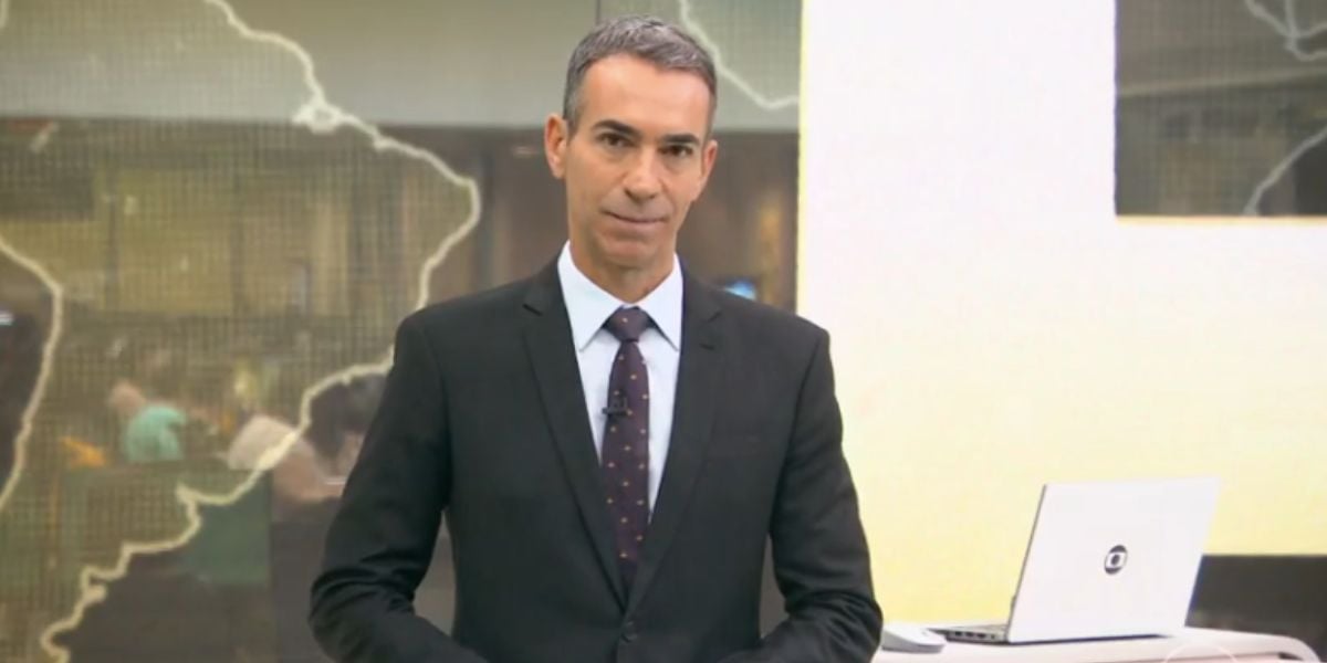 César Tralli no Jornal Hoje (Foto: Reprodução / Globo)