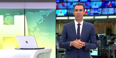 César Tralli no Jornal Hoje (Foto: Reprodução - Globo)