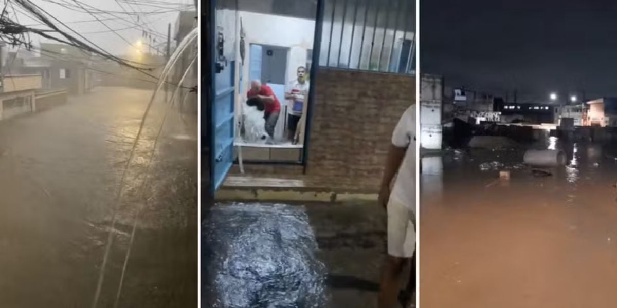 Chuvas na Zona Leste (Foto: Reprodução / Globo)