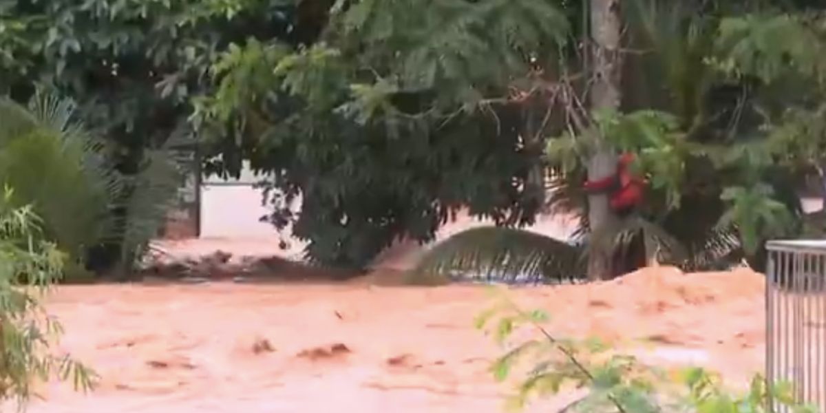 Chuvas no Espírito Santo (Foto: Reprodução / Globo)