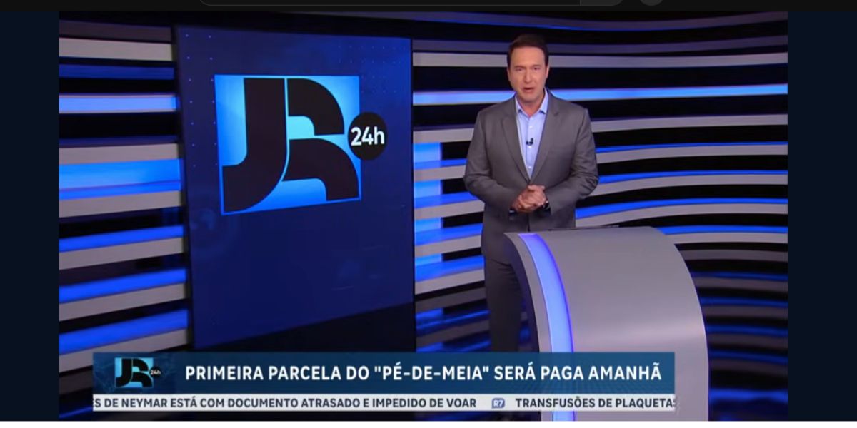 Eduardo Ribeiro no Jornal da Record (Foto: Reprodução / YouTube)