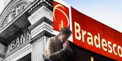 Fim de banco e logo do Bradesco - Foto Reprodução Internet