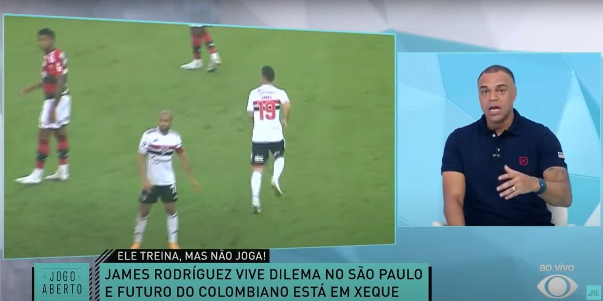 Denílson Show fla sobre a situação de James Rodriguez no São Paulo - Foto: Reprodução Jogo Aberto