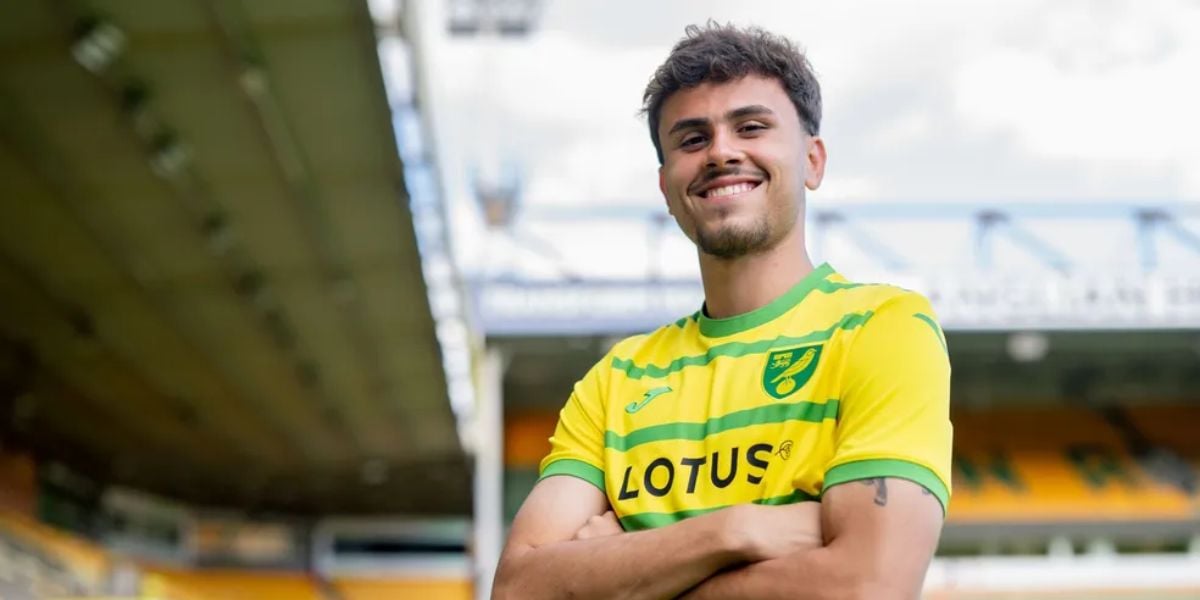 Pedro Lima é apresentado no Norwich, da Inglaterra — Foto: Norwich / divulgação
