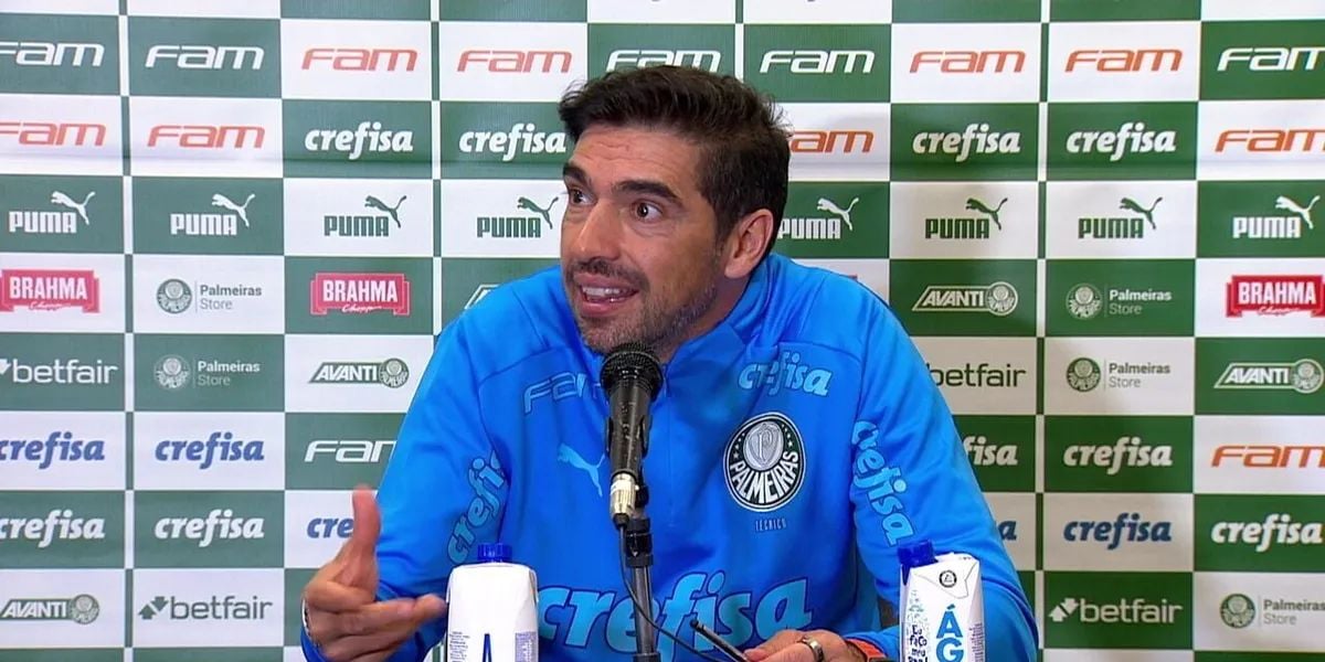 Abel Ferreira na entrevista coletiva - Foto | Reprodução: Internet