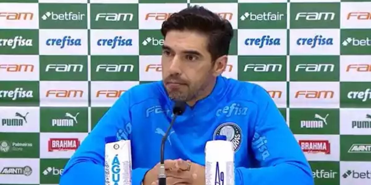 Abel Ferreira na entrevista coletiva - Foto | Reprodução: Internet