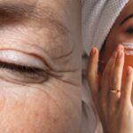 Idosa com rugas e mulher passando creme no rosto (Fotos: Reproduções / Freepik)