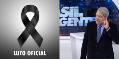 Imagem de luto / Datena no Brasil Urgente - Montagem TVFOCO