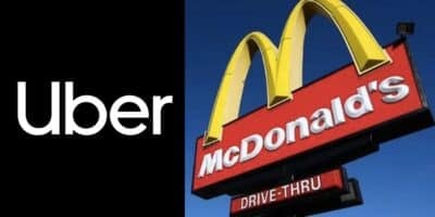 Logo da Uber e McDonald's (Fotos: Reproduções / Internet)