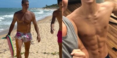 Márcio Garcia com o seu filho - Montagem TVFOCO
