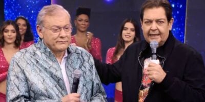 Milton Neves e Faustão (Foto: Reprodução / Band)