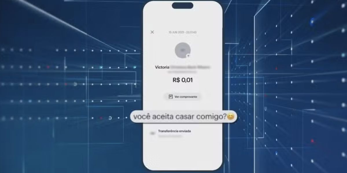 Pedido de casamento pelo PIX (Foto: Reprodução / Globo)
