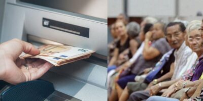 Pessoa sacando dinheiro / Idosos - Montagem TVFOCO