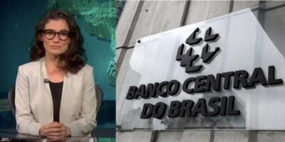 Renata Vasconcellos no Jornal Nacional e Banco Central (Fotos: Reproduções / Globo / Internet / Montagem)