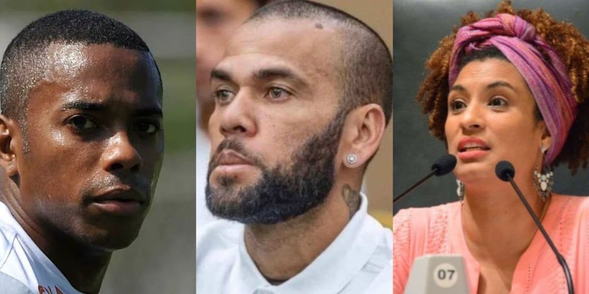 Robinho, Daniel Alves e Marielle Franco - Foto: Montagem