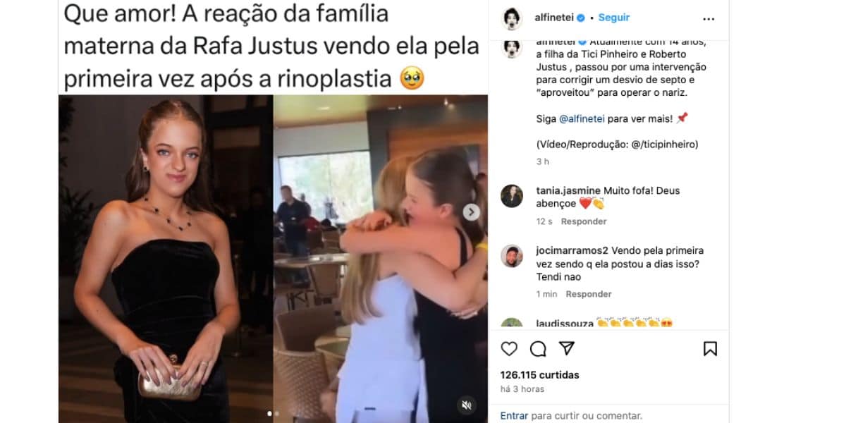 Vídeo Rafinha Justus com família (Foto: Reprodução / Instagram)