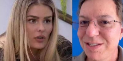 Yasmin Brunet no BBB24 e Boninho (Fotos: Reproduções / Globo / Instagram / Montagem)