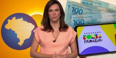 Ana Paula Araújo, titular do Bom Dia Brasil e Bolsa Família (Foto: Reprodução / Globo / Gov)