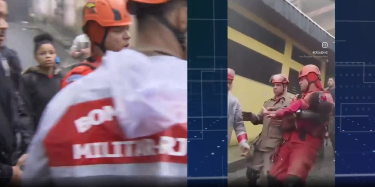 Criança de 4 anos foi resgatada após 15 horas sob os escombros - Foto: JN/Globo