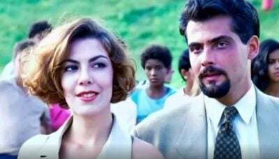 Claudia Lira e Tarcisio Filho na primeira versão de Renascer (Foto: Reprodução / Globo)