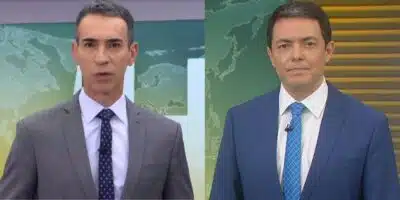César Tralli e Alan Severiano no Jornal Hoje (Foto: Reprodução / TV Globo)