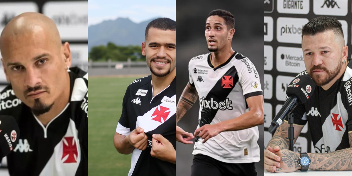 Maicon, Patrick de Lucca, Praxedes e Rossi, do Vasco - Foto: Montagem 