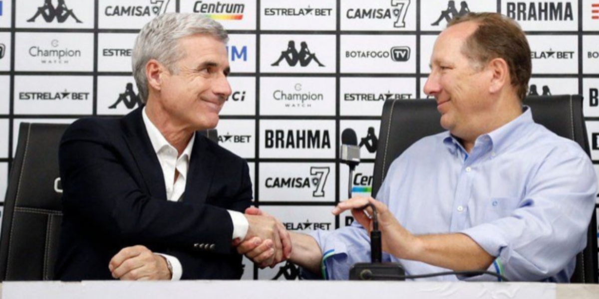 Luís Castro e John Textor juntos - (Foto: Reprodução / Internet)