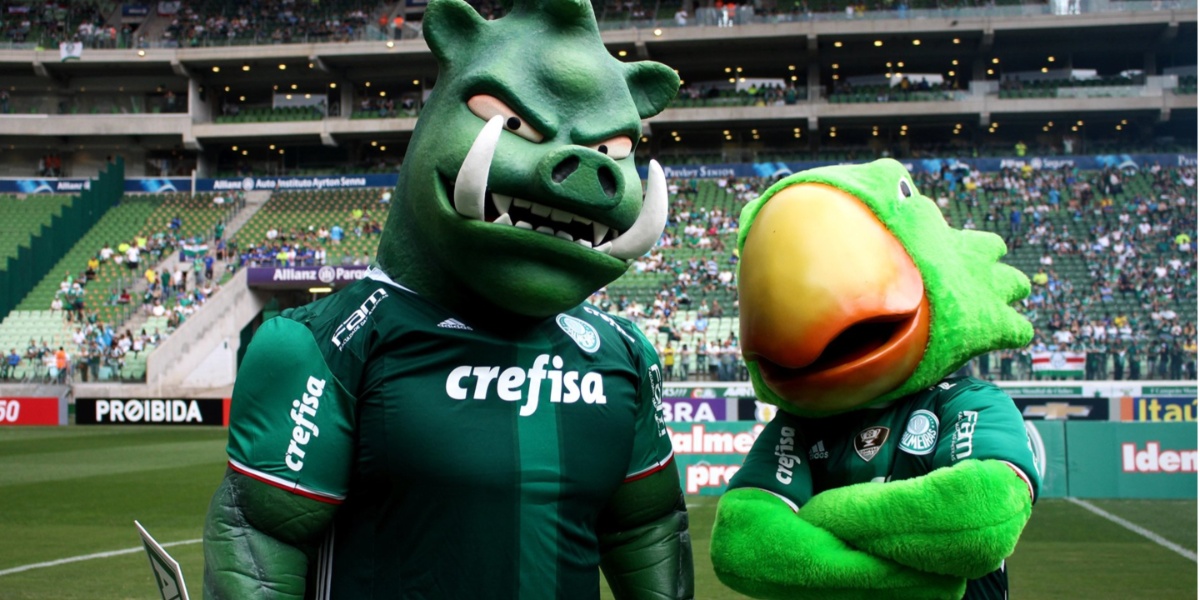 Porco Gobbato e Periquito, são mascotes do Palmeiras - (Foto: Reprodução / Internet)