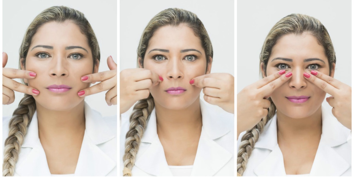 Massagem facial para prevenir rugas - (Foto: Reprodução / Internet)