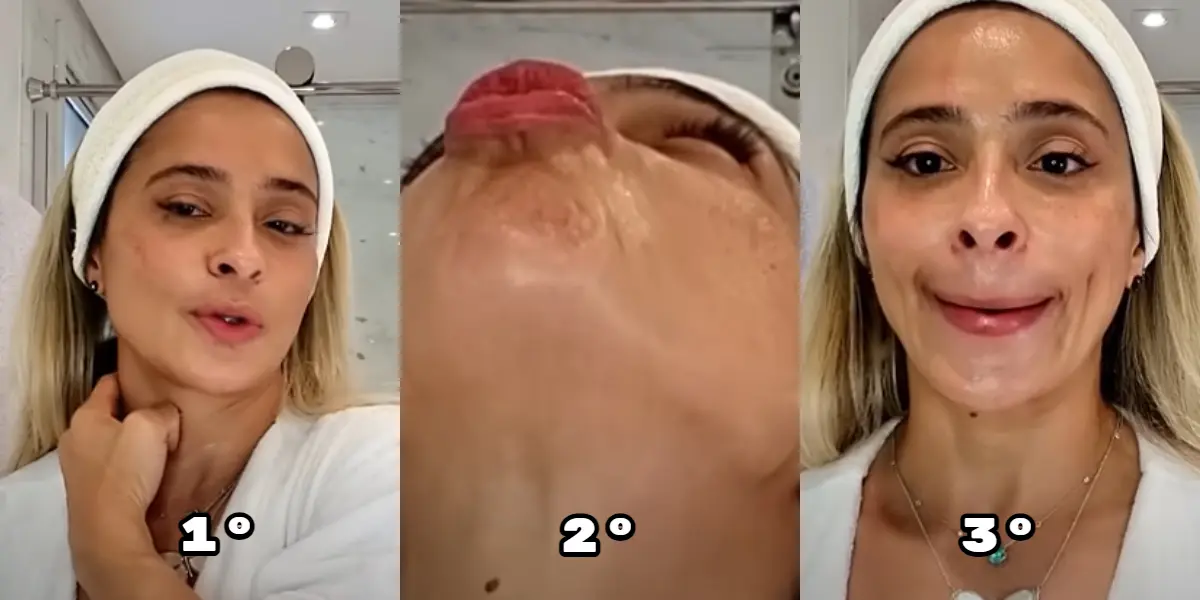 Movimentos da harmonização facial caseira (Foto: Divulgação) Movimentos da harmonização facial caseira (Foto: Divulgação)