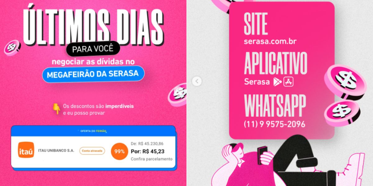 São as últimas horas para renegociar suas dívidas (Reprodução: Instagram)