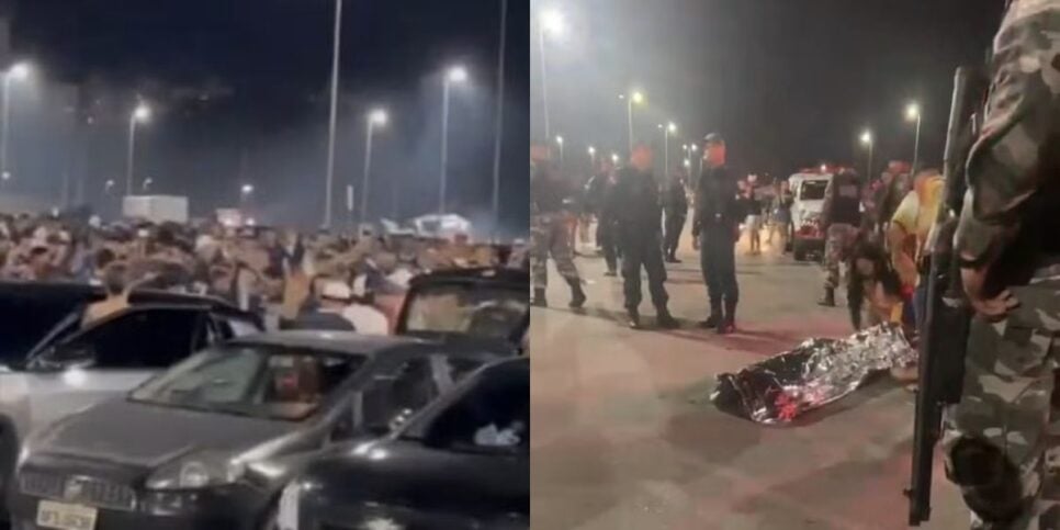 Homem morre no estacionamento do Mangueirão — Foto: Reprodução/ TV Liberal