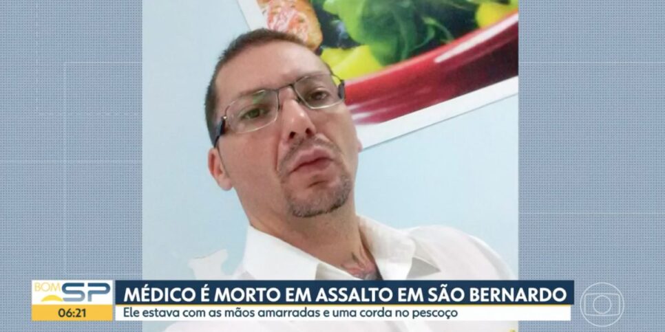 Vítima, médico Aurélio Tadeus, 48 anos (Reprodução/Globo)