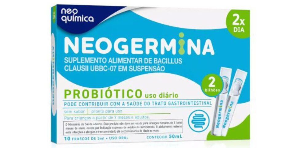 Suplemento Alimentar de Bacillus claussi da marca Neogermina (Reprodução/Gov)