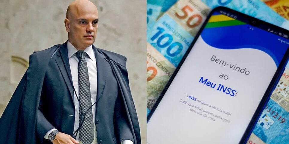 Alexandre de Moraes- Pagamento do INSS (Foto: Reprodução, Montagem - TV Foco)