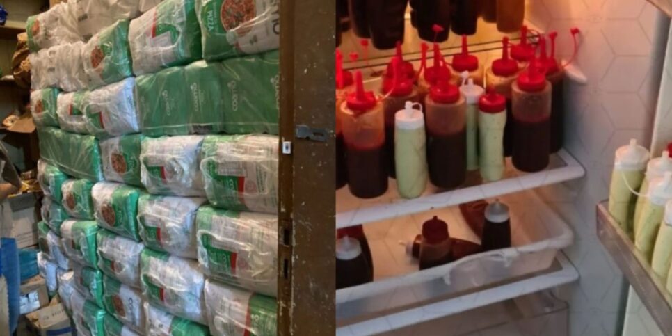 Alimentos guardados inadequadamente (Foto: Reprodução/ Internet)