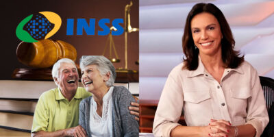 Ana Paula Araújo dá noticia sobre o INSS no Bom dia Brasil da Globo (Foto: Reprodução, Montagem - TV foco)