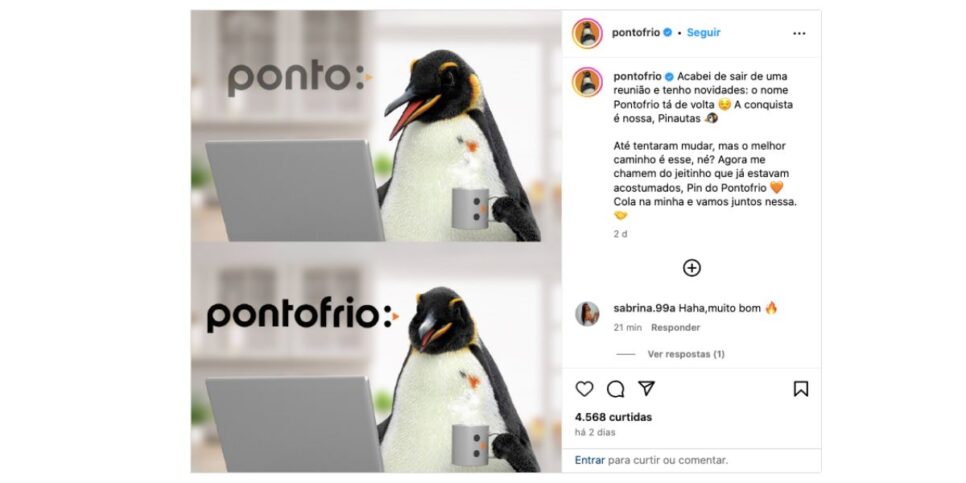 Anúncio do Ponto Frio (Foto: Reprodução / Instagram)