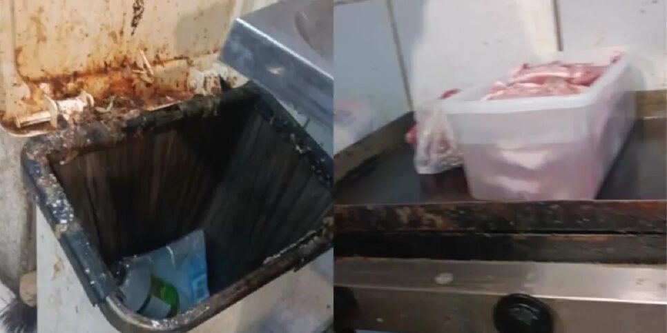 Restaurante todo sujo e com alimentos fora da geladeira (Foto: Reprodução/Internet)