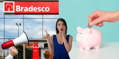 Bradesco e conta poupança, com pessoa surpresa - Foto Reprodução Internet