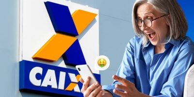 Logo da Caixa com senhora feliz (Foto: Reprodução/ Internet)