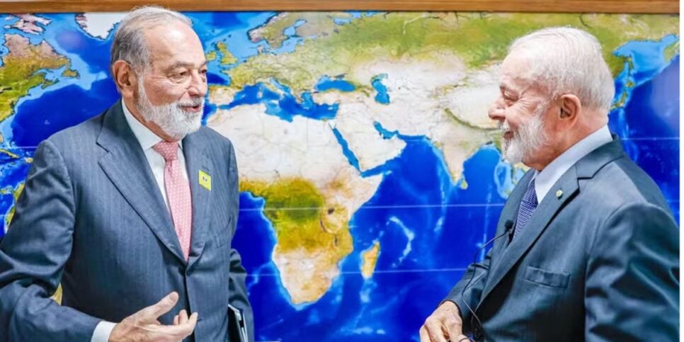 Carlos Slim e Lula (Foto: Ricardo Stuckert/PR)