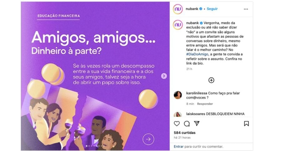 Comunicado Nubank (Foto: Reprodução / Instagram) 
