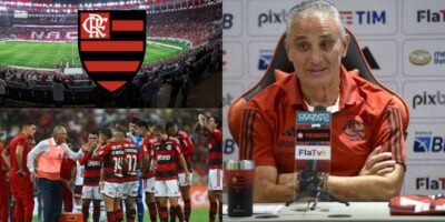 Tite se desespera com mais um adeus de titular no Flamengo - Montagem Tv Foco